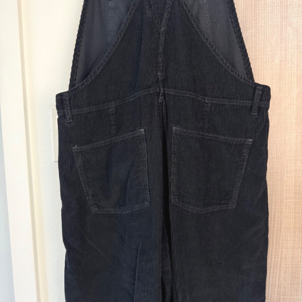 Free People We the Free Black Relaxed Corduroy Ziggy Overalls Size Medium - Picture 10 of 14
